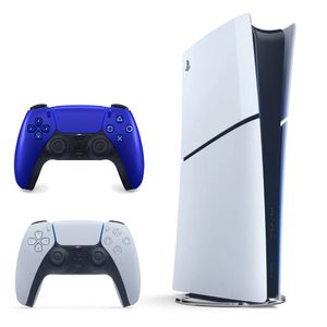 Kit PS5 Slim Digital 1TB c/Returnal + Ratchet & Clank + Controle Dualsense Cobalt Blue Sony