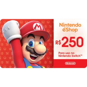 Gift Card Digital Nintendo eShop R$250,00