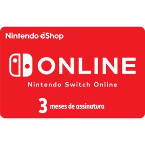 Gift Card Digital Nintendo Switch Online 3 Meses R$48,00
