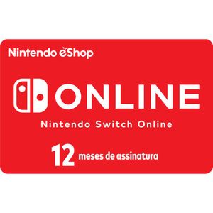 Gift Card Digital Nintendo Switch Online 12 Meses R$120,00