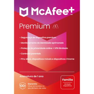 Gift Card Digital McAfee Plus Premium Family R$169,90