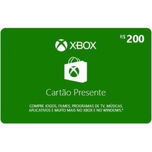 Gift Card Digital Xbox Live Credits R$200,00