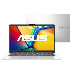 Notebook Asus Vivobook Go 16 512GB SSD 8GB de RAM 15,60" Intel Core I7, KeepOS, Full HD LED Prata