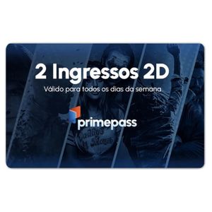 Gift Card Digital PrimePass Cinema 2 Ingressos 2D R$39,90